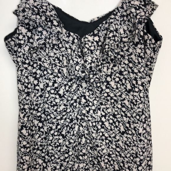 Urban Outfitters Angelica Floral Ruffle Midi Dress Black Cream Size Medium - Picture 10 of 12